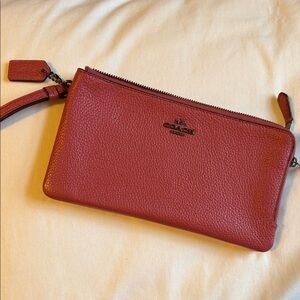 Coach Two-Tone Pinks Leather Wristlet